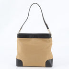 Gucci Sherry Line 001 Leather Canvas Shoulder Bag Handle — view 3