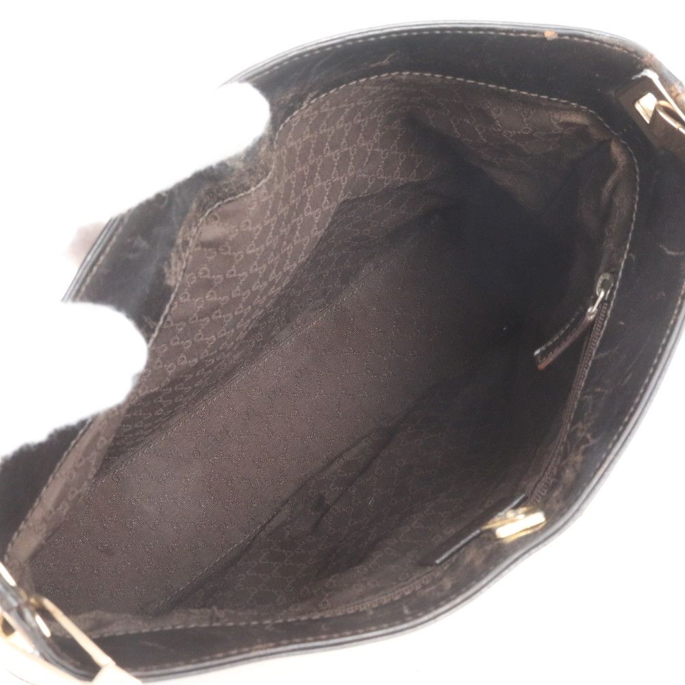 Gucci Sherry Line 001 Leather Canvas Shoulder Bag Handle — view 7