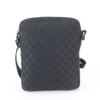 Gucci GG Canvas Leather Shoulder Bag Crossbody Messenger Black — view 3
