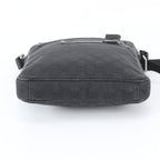 Gucci GG Canvas Leather Shoulder Bag Crossbody Messenger Black — view 6