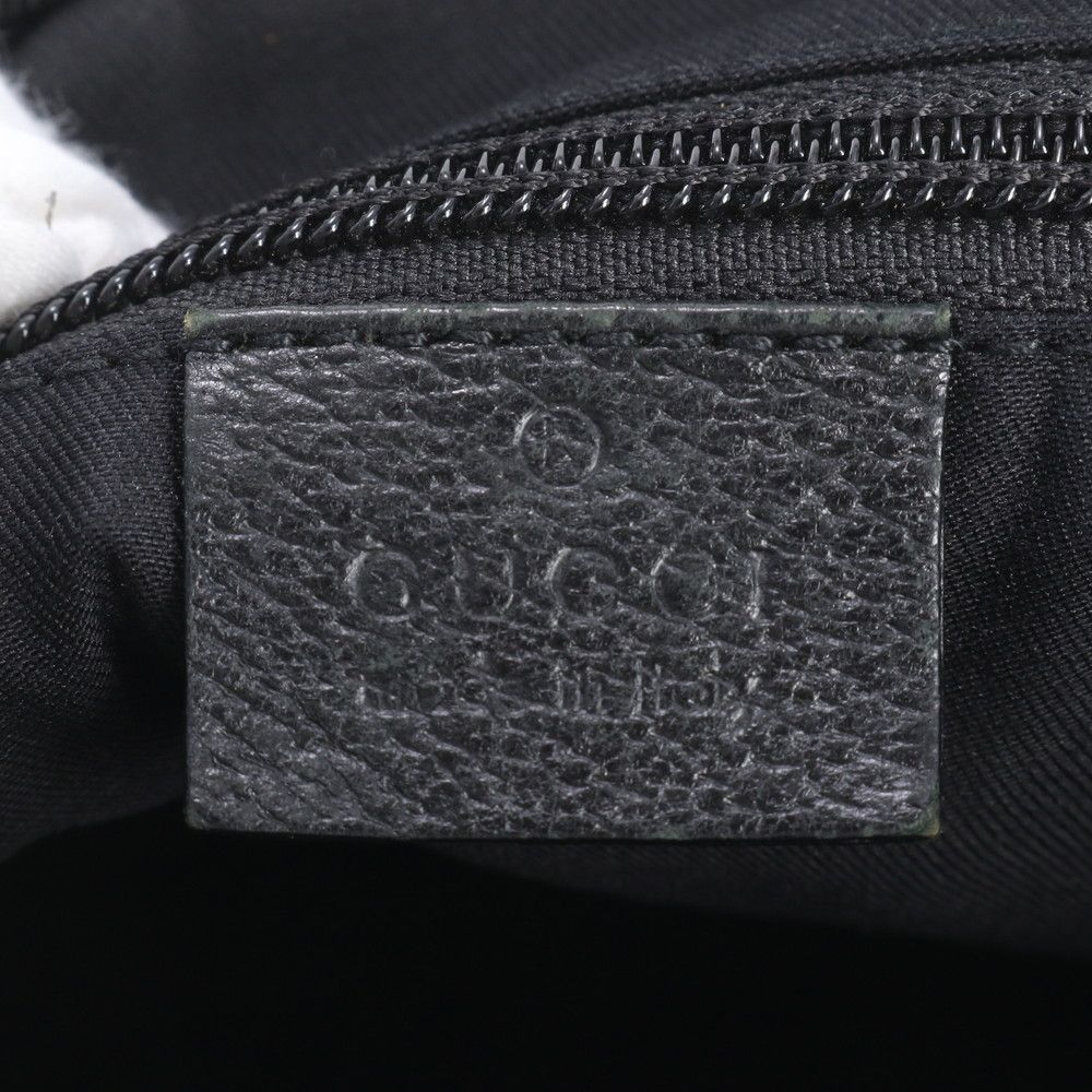 Gucci GG Canvas Leather Shoulder Bag Crossbody Messenger Black — view 8