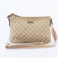Gucci GG Canvas Leather Shoulder Bag Crossbody