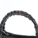 Gucci Bamboo GG Nylon Leather Tote Shoulder Hand Black — view 2