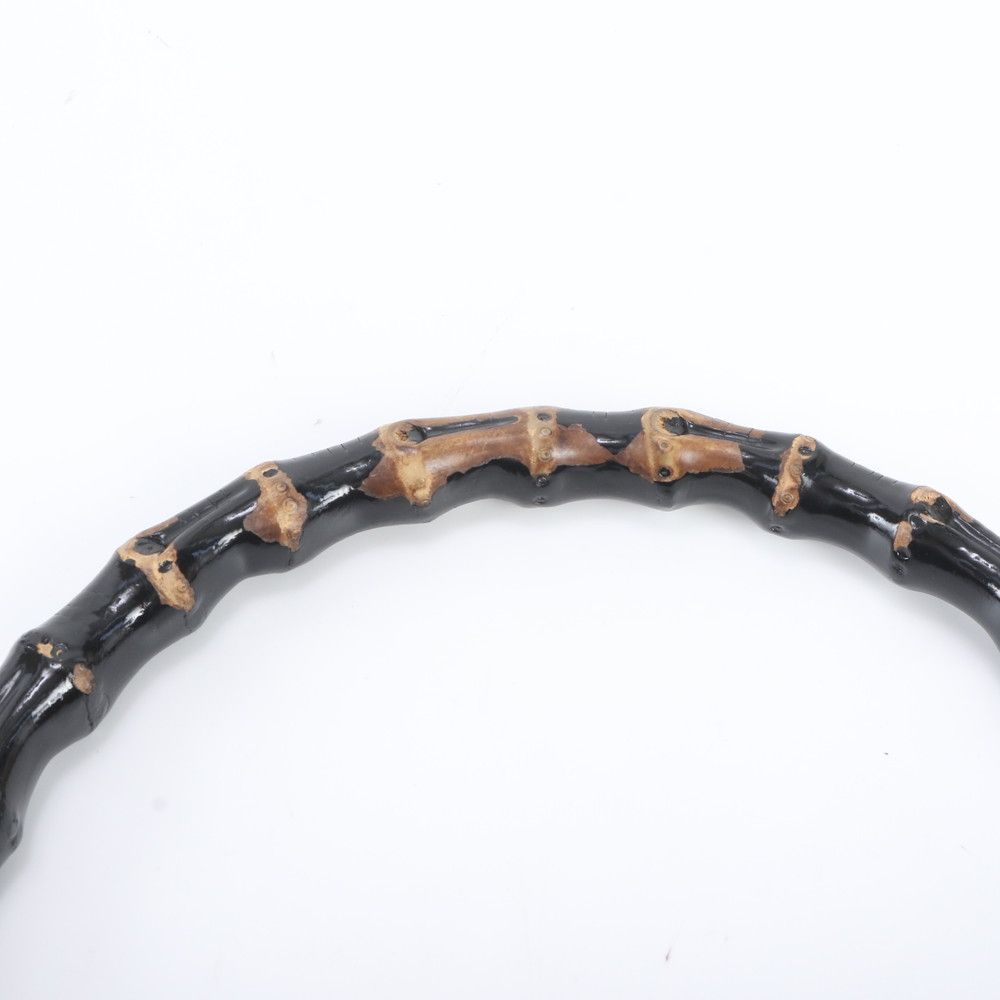 Gucci Bamboo GG Nylon Leather Tote Shoulder Hand Black — view 9