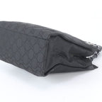 Gucci Bamboo GG Nylon Leather Tote Shoulder Hand Black — view 4
