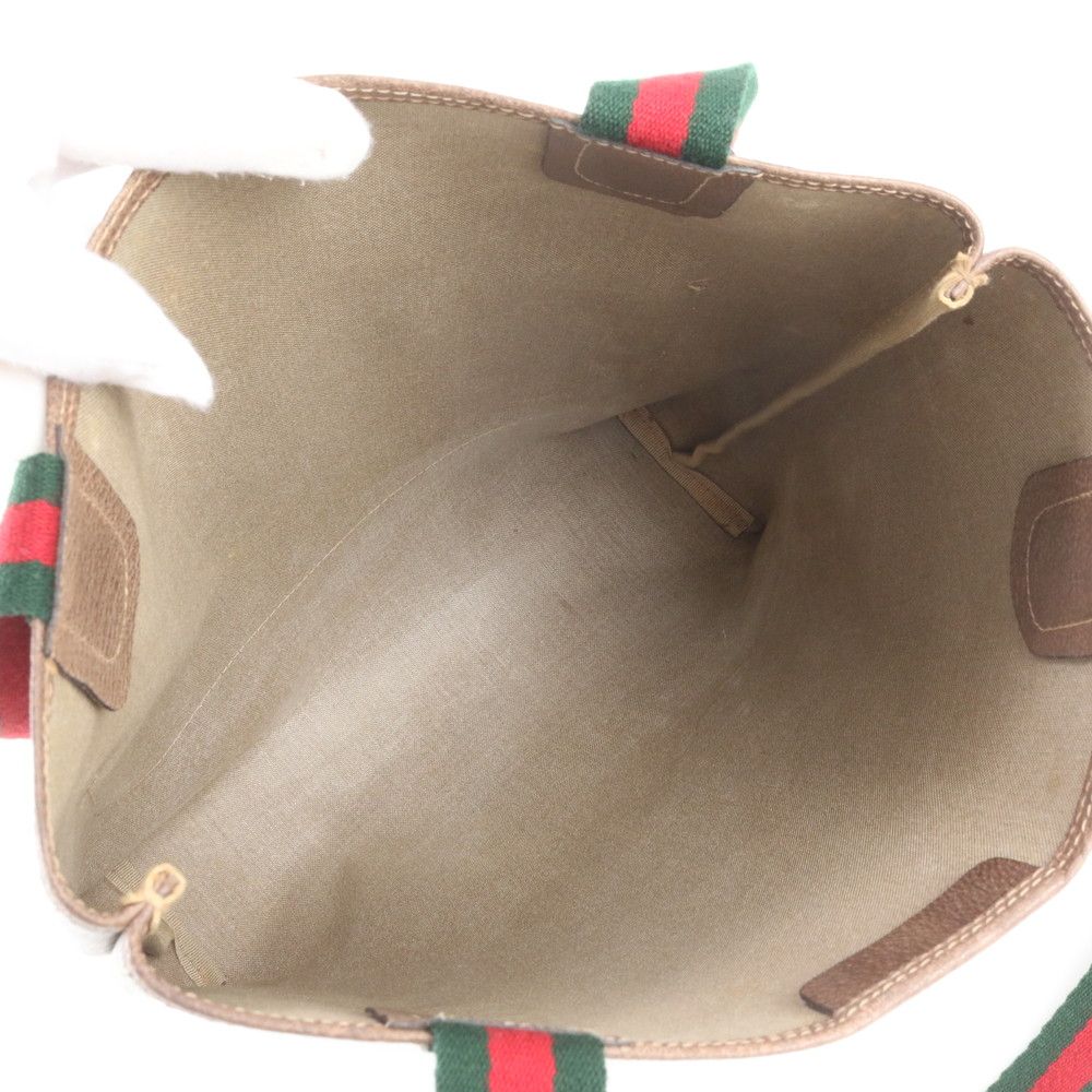 Gucci GG Split Sherry Line Leather Tote Shoulder — view 7