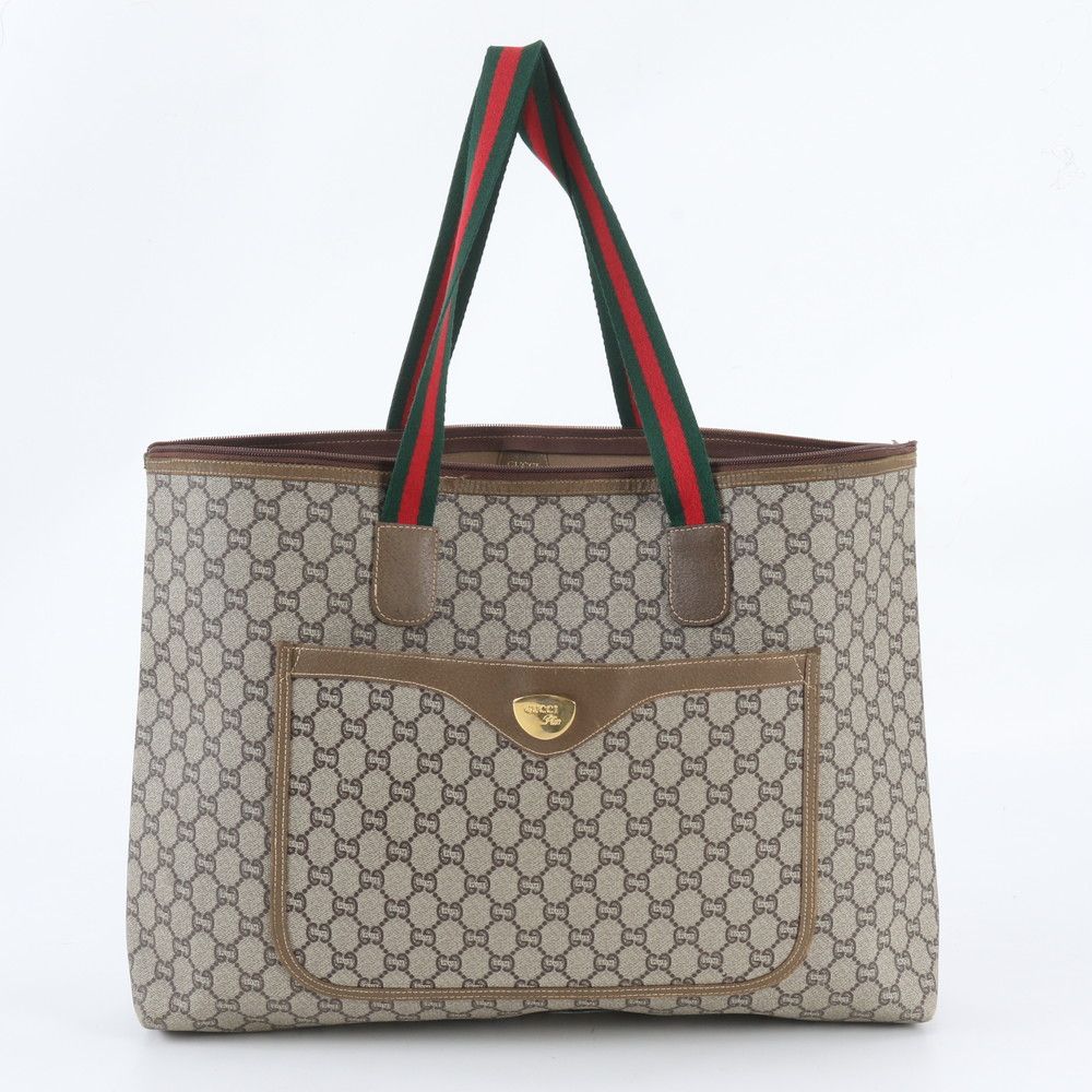 Gucci Sherry Line GG Plus Leather Tote Shoulder Hand