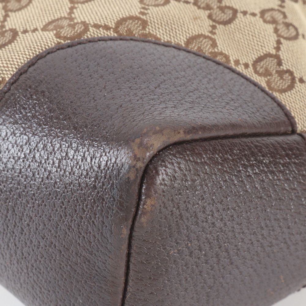 Gucci GG Canvas Leather Shoulder Bag Crossbody Messenger Business Tote — view 8