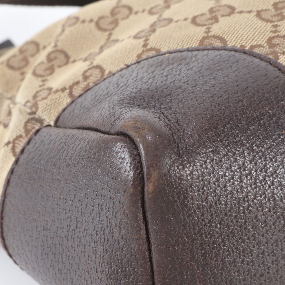Gucci GG Canvas Leather Shoulder Bag Crossbody Messenger Business Tote — view 9
