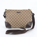 Gucci GG Canvas Leather Shoulder Bag Crossbody Messenger Business Tote