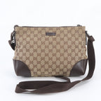 Gucci GG Canvas Leather Shoulder Bag Crossbody Messenger Business Tote