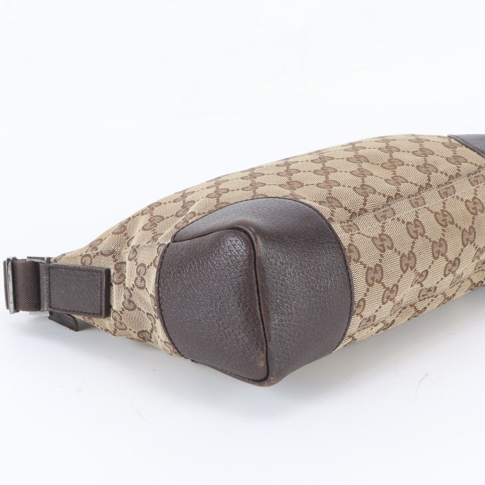 Gucci GG Canvas Leather Shoulder Bag Crossbody Messenger Business Tote — view 5