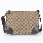 Gucci GG Canvas Leather Shoulder Bag Crossbody Messenger Business Tote — view 3