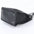 Gucci GG Canvas Leather Shoulder Bag Hand Black — view 4