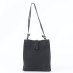 Gucci GG Canvas Leather Shoulder Bag Hand Black