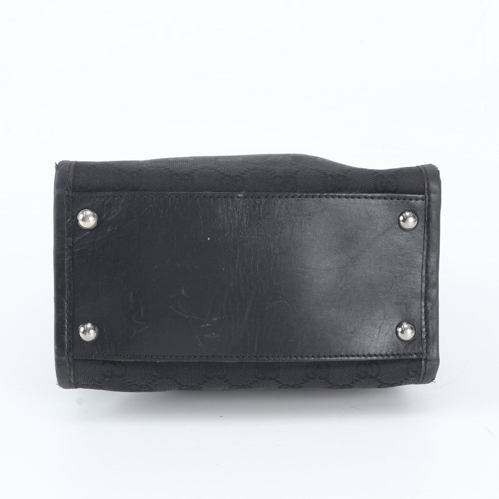 Gucci GG Canvas Leather Shoulder Bag Hand Black — view 6