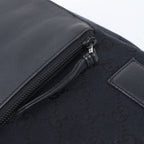 Gucci GG Canvas Leather Tote Shoulder Business Black — view 9