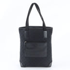 Gucci GG Canvas Leather Tote Shoulder Business Black