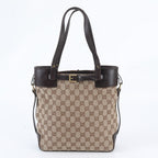 Gucci GG Canvas Leather Tote Shoulder Hand