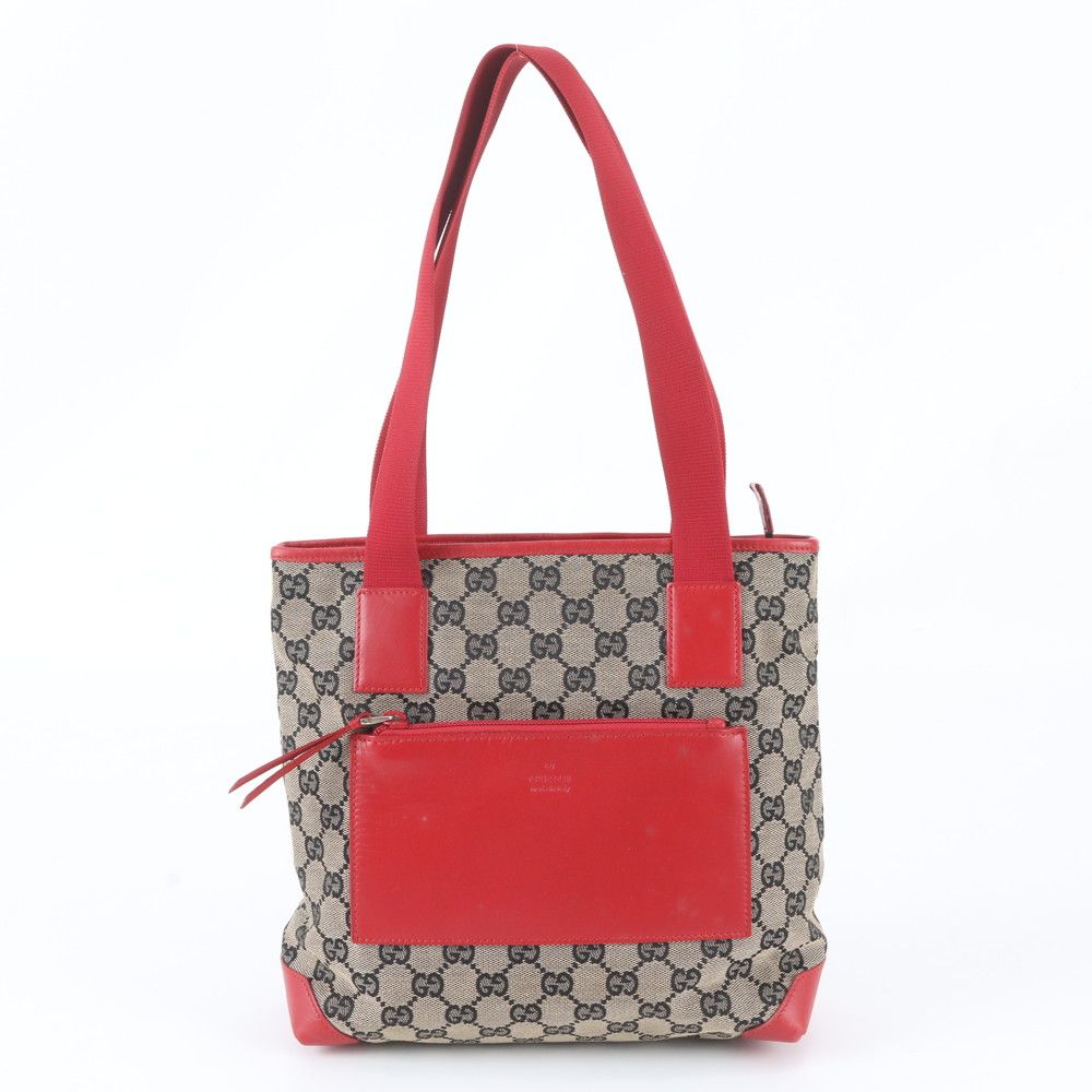 Gucci GG Canvas 019 Leather Tote Shoulder Hand