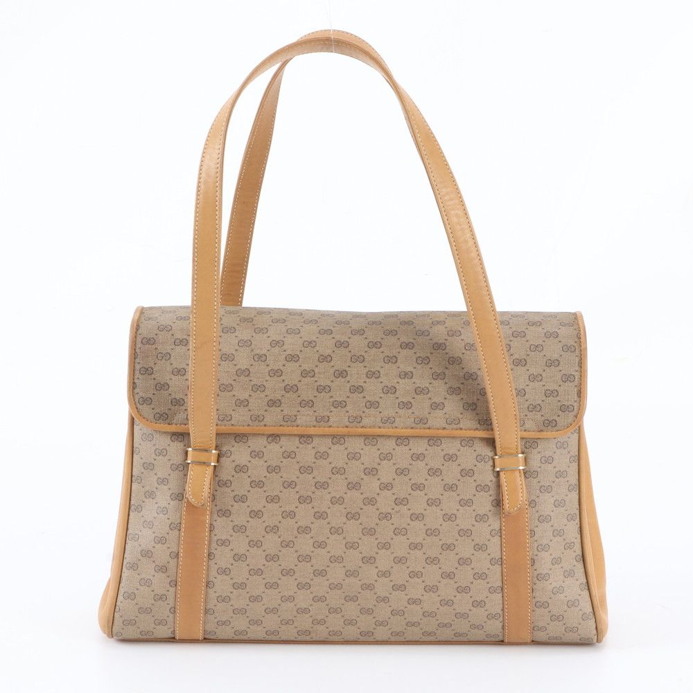 Gucci Vintage Micro GG 000 46 Leather Flap Handbag Tote — view 3