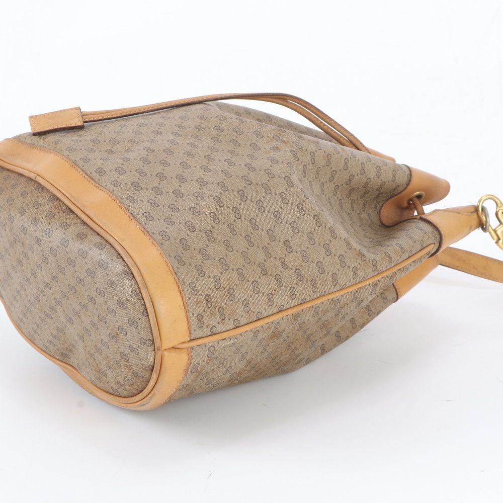 Gucci O'ludo Micro GG Drawstring Leather Shoulder Bag Crossbody — view 4