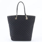 Gucci GG Canvas Leather Tote Shoulder Hand Black — view 3