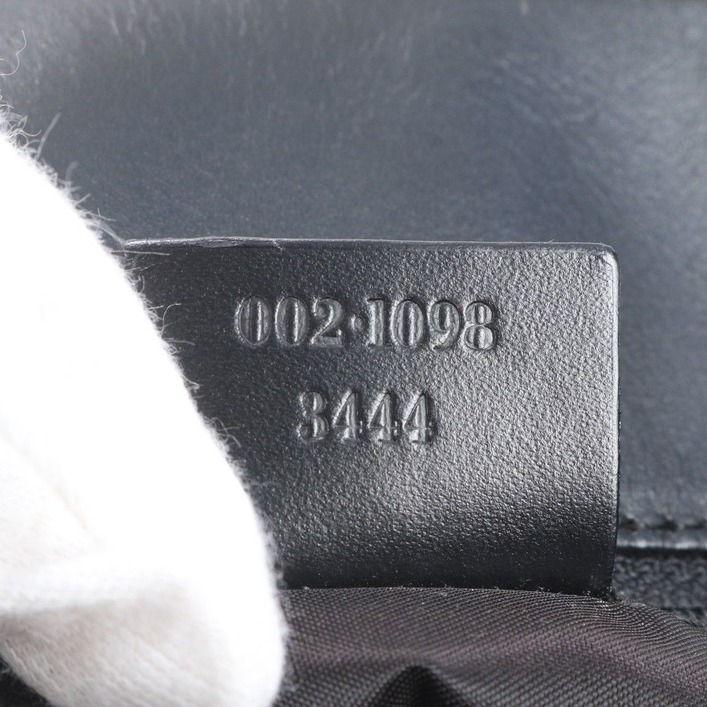 Gucci GG Canvas Leather Tote Shoulder Hand Black — view 9
