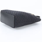 Gucci GG Canvas Leather Tote Shoulder Hand Black — view 4