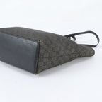 Gucci GG Canvas Leather Tote Shoulder Hand Black — view 4