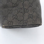 Gucci GG Canvas Leather Tote Shoulder Hand Black — view 8