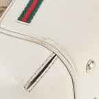 Gucci GG Canvas Mayfair Ribbon Leather Tote Shoulder Hand — view 9