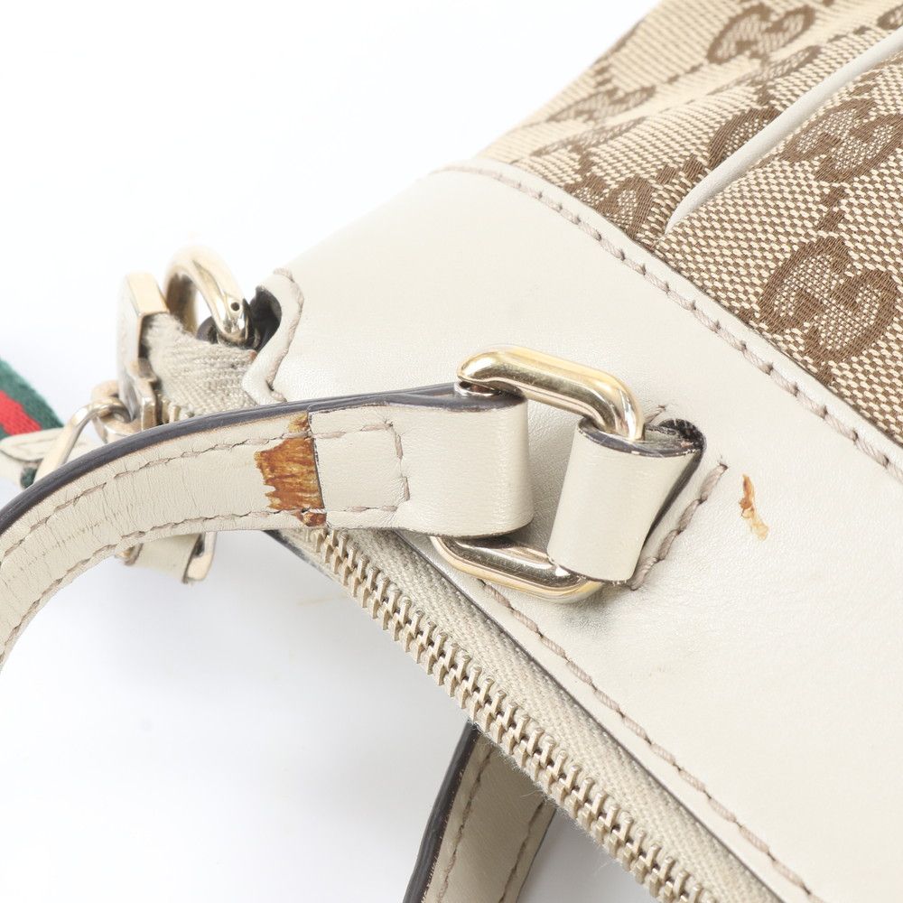 Gucci GG Canvas Mayfair Ribbon Leather Tote Shoulder Hand — view 8