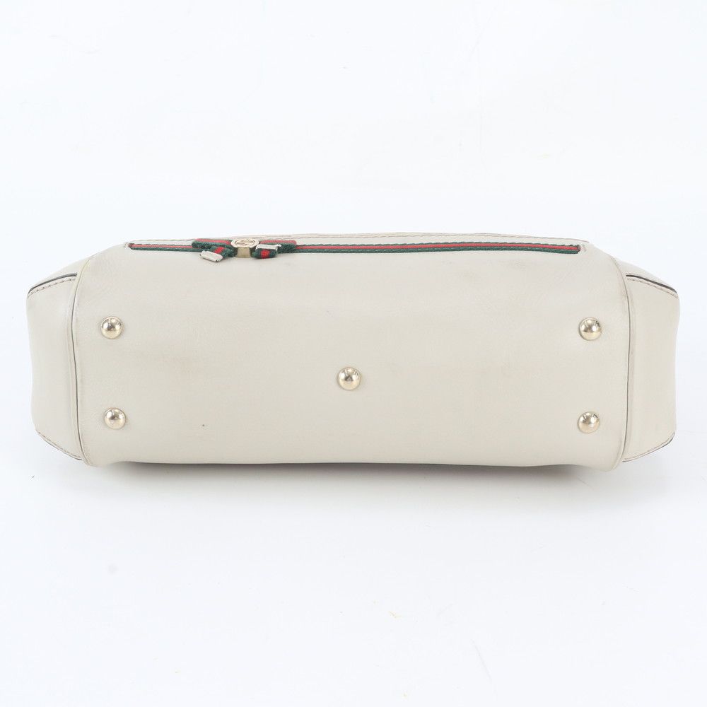 Gucci GG Canvas Mayfair Ribbon Leather Tote Shoulder Hand — view 6