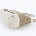 Gucci GG Canvas Mayfair Ribbon Leather Tote Shoulder Hand — view 4
