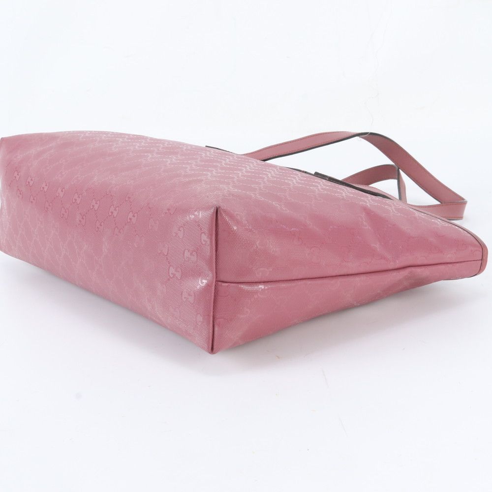 Gucci GG Supreme Leather Tote Shoulder Hand Pink — view 4