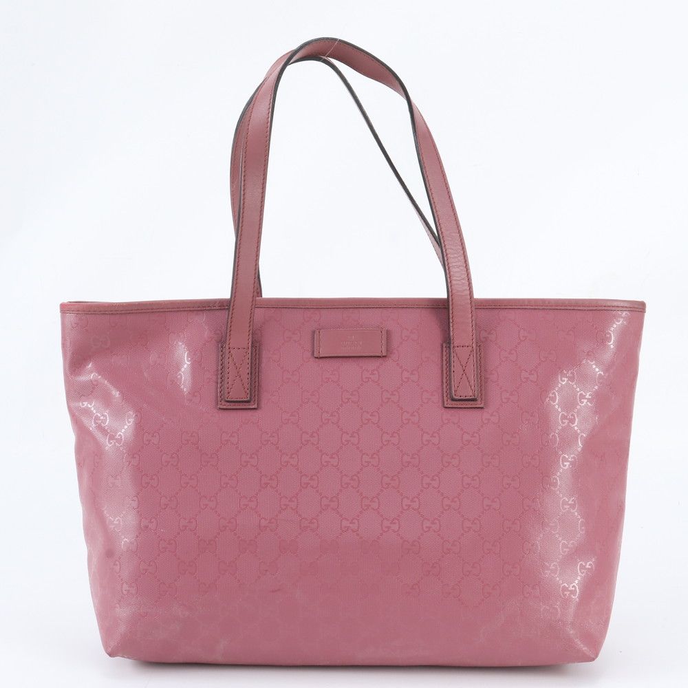 Gucci GG Supreme Leather Tote Shoulder Hand Pink