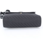 Gucci Vintage Leather Canvas Shoulder Bag Crossbody Black — view 6