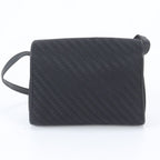 Gucci Vintage Leather Canvas Shoulder Bag Crossbody Black — view 3