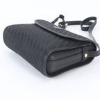 Gucci Vintage Leather Canvas Shoulder Bag Crossbody Black — view 4