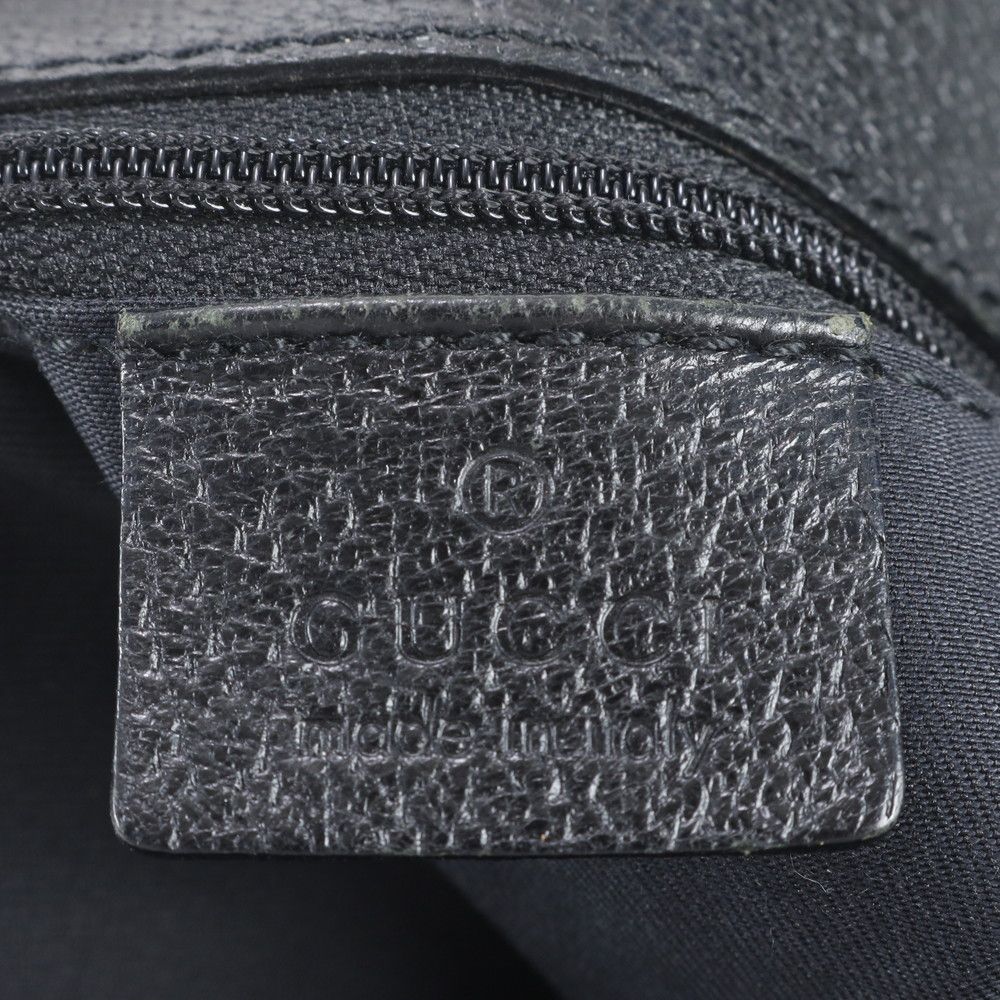 Gucci GG Canvas Leather Tote Shoulder Hand Black — view 9