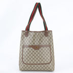 Gucci GG Supreme Sherry Line Leather Tote Shoulder Business