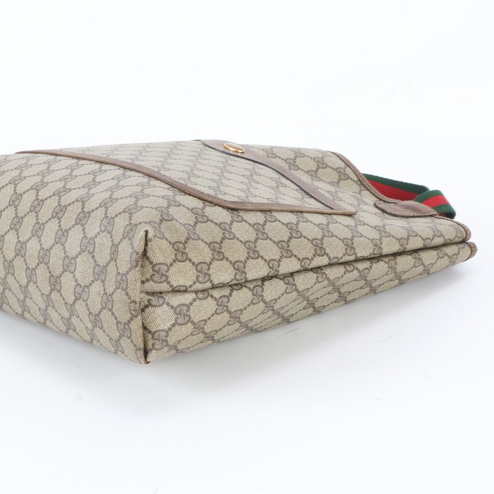 Gucci GG Supreme Sherry Line Leather Tote Shoulder Business — view 4