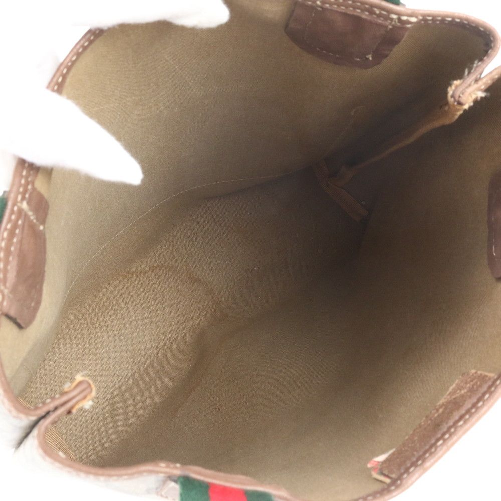 Gucci GG Supreme Sherry Line Leather Tote Shoulder Business — view 7