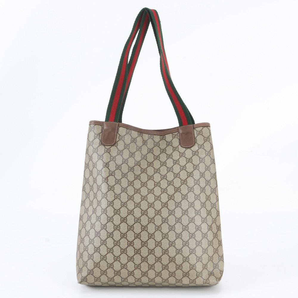 Gucci GG Supreme Sherry Line Leather Tote Shoulder Business — view 3