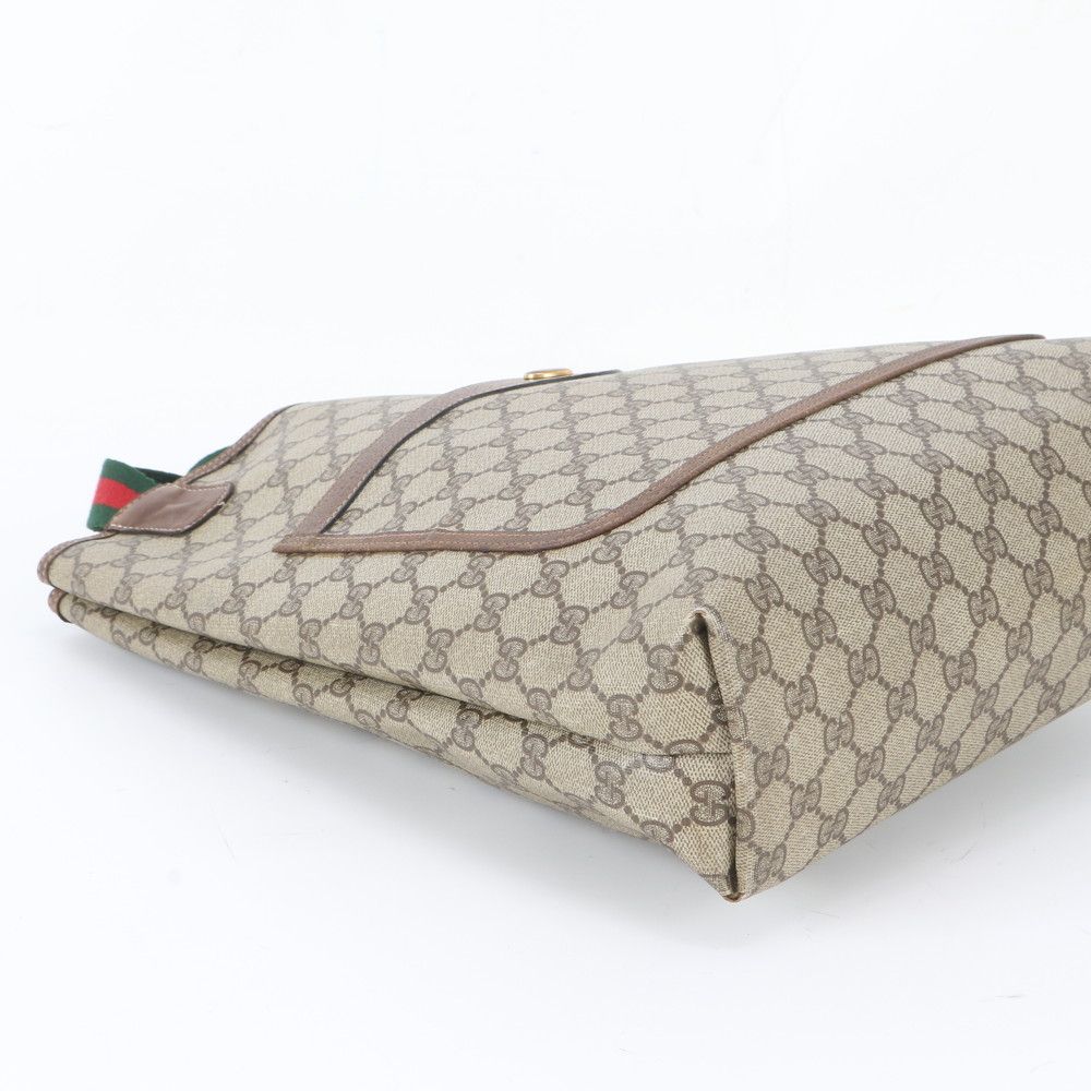 Gucci GG Supreme Sherry Line Leather Tote Shoulder Business — view 5