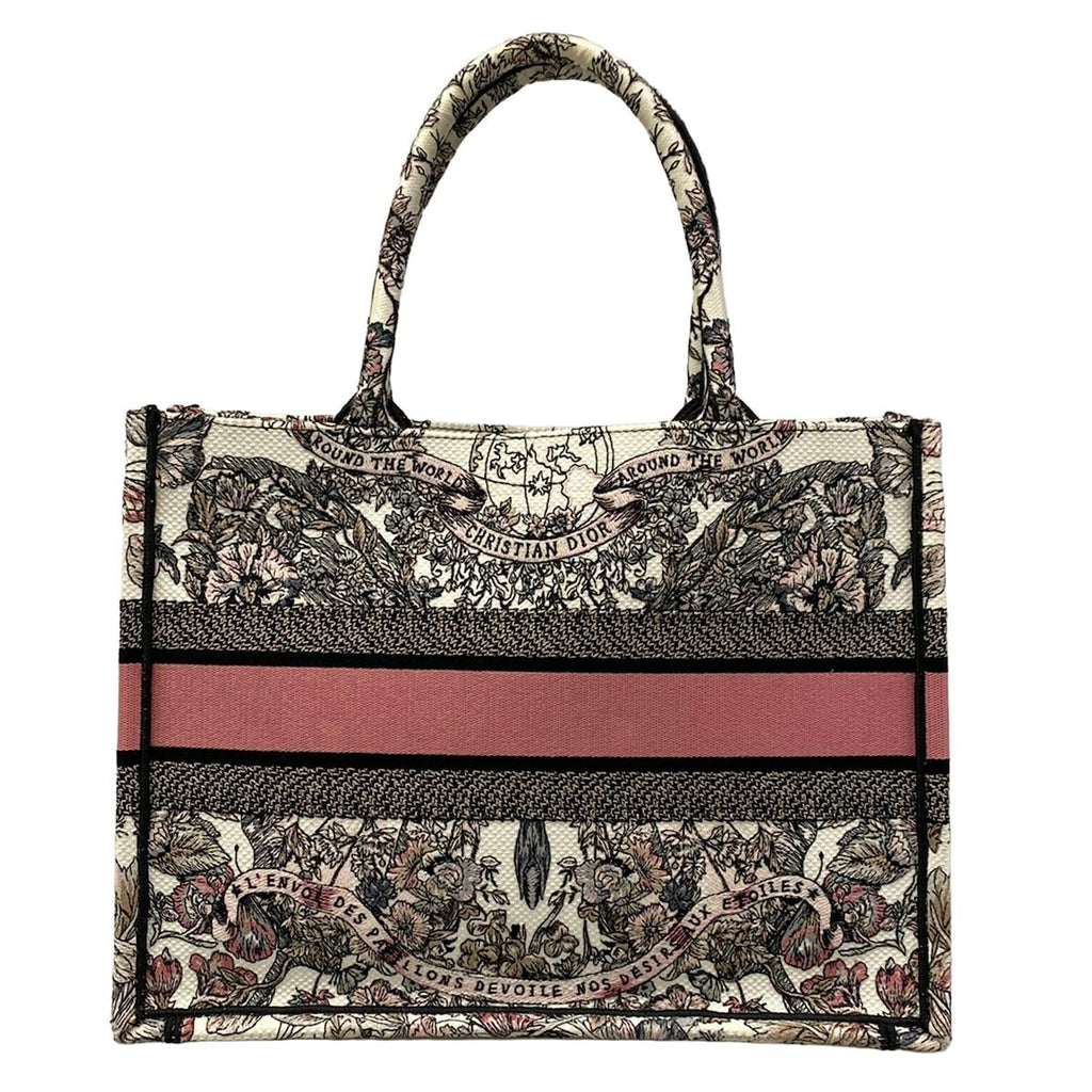 Dior Tote Book Vintage Small White Black Pink — view 3