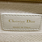 Dior Handbag Light Bag White Lace Flower Embroidery Gold — view 9