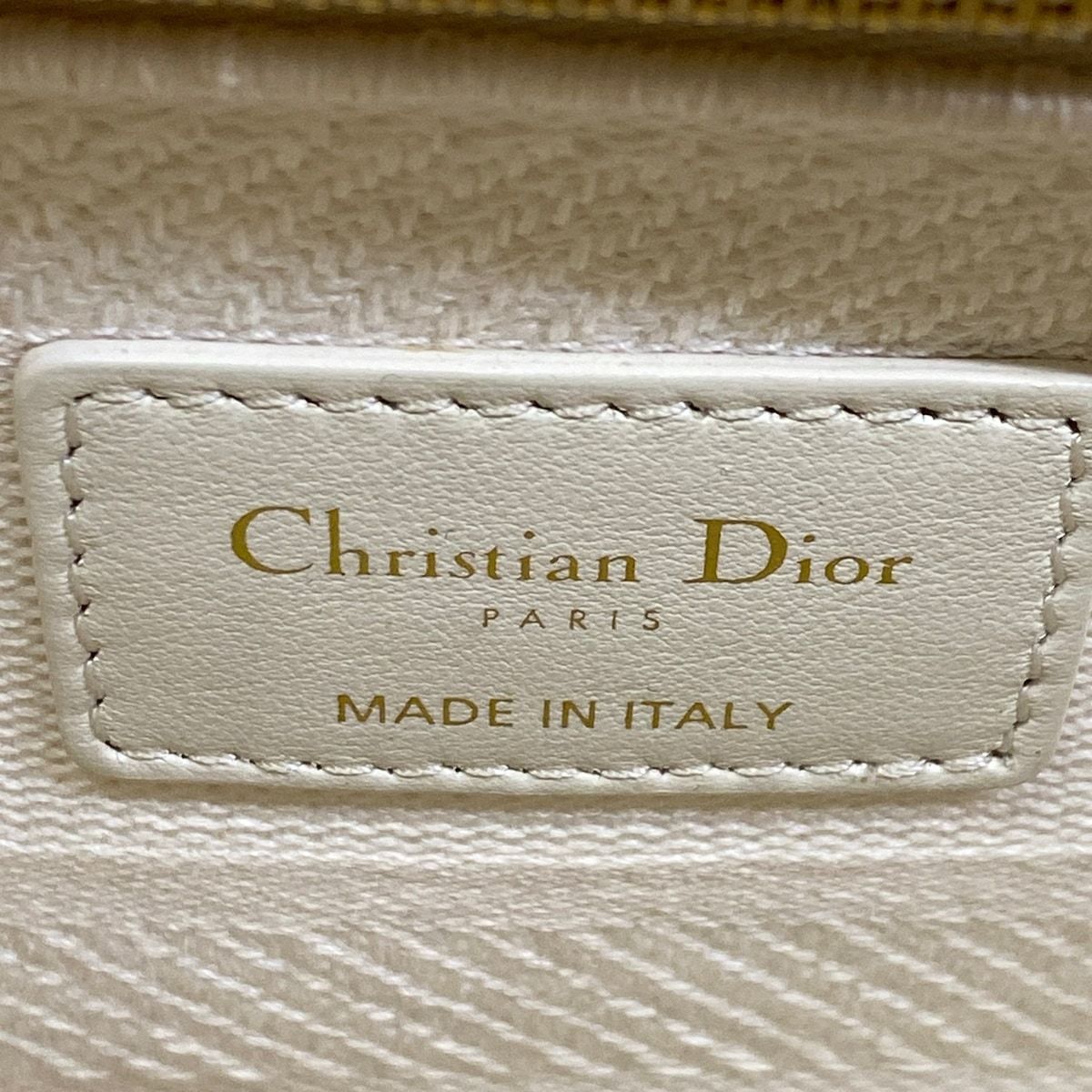 Dior Handbag Light Bag White Lace Flower Embroidery Gold — view 9