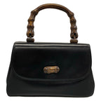 Gucci Handbag Bamboo Black Leather